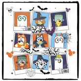 BLUEY Halloween Characters Polaroids Design