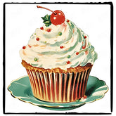 Christmas Cupcake Gifts Pattern Design