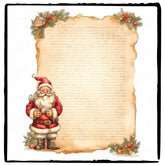 Christmas Santa Letter Pattern Design