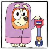 BLUEY Granny Janet Smiling Blue Kids TV Design