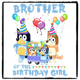 BLUEY Family Brother Of The Bday Girl Blue Kids TV Design