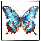 Beautiful Watercolour Blue Butterfly Pattern Design