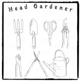 Garden Head Gardener Tools Personalised Pattern Design