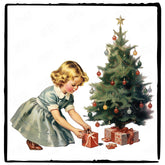 Christmas Tree Presents Merry Xmas Pattern Design