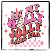 In My Holly Jolly Babe Era Taylor Inspired Funky Checkerboard Christmas Text Design