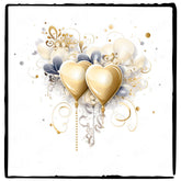 Golden Heart Wedding Anniversary Balloon Design