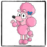 BLUEY Coco Waving Left Happy Blue Kids TV Design