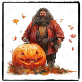 Harry Potter Themed Hagrid & Pumpkin Pattern Design