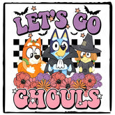 BLUEY Halloween Let's Go Ghouls Design