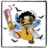 Halloween Stitch With Saw Kids Cartoon Design
