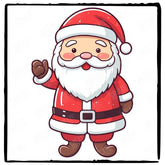Cute Santa Waving Kids Christmas Character Design
