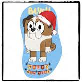BLUEY Christmas Happy New Year Winton Xmas Design
