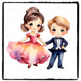 Ballroom Dance Girl and Boy Couple Design