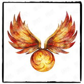 Harry Potter Themed Golden Snitch Pattern Design