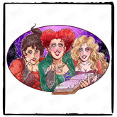 Hocus Pocus Sister Witches Oval Style Halloween Design