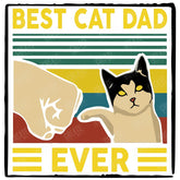 Best Cat Dad Fist Bump Animal Lover Yellow Sign