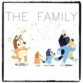 BLUEY Family Walking Street Blue Kids TV Design
