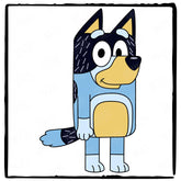 BLUEY Dad Bandit Standing Happy Blue Kids TV Design
