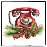 Christmas Telephone Pattern Design