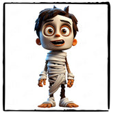 Child Mummy Monster Kids Halloween Design