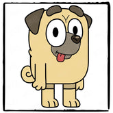 BLUEY Buddy Standing Right Blue Kids TV Design