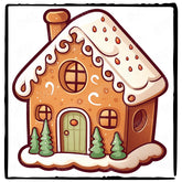 Cute Gingerbread House Kids Christmas Design