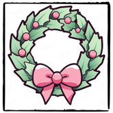 Cute Pink Christmas Wreath Kids Christmas Design