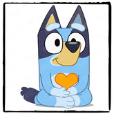 BLUEY Heart Blue Kids TV Design