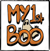 My First Boo Cute Kids Ghost Halloween Design