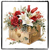 Christmas Flower Box Gifts Pattern Design