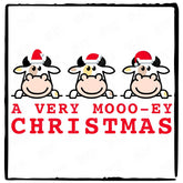 Cute Cow A Very MOO-EY Christmas XMAS Design