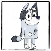 BLUEY Trixie Standing Blue Kids TV Design