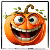 Happy Orange Pumpkin Kids Halloween Character Design