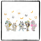 BLUEY Halloween Mummies Design