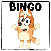 BLUEY Bingo Jumping Happy Blue Kids TV Design
