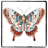 Beautiful Blueish Butterfly Pattern Design