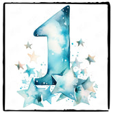 Blue Number One Birthday Pattern Design