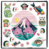 Japanese Pink Mount Fuji Design