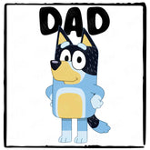 BLUEY Dad Bandit Standing Left Blue Kids TV Design