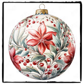 Christmas Ornament Floral Aesthetic Pattern Design