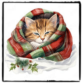 Christmas Scarf Cat Cute Pattern Design