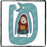 Fox Eating Aesthetic Pattern Design