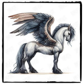 Harry Potter Winged Horse Pattern Design