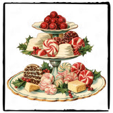 Christmas Candy Biscuits Cookies Pattern Design