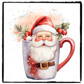 Christmas Chockolate Drink Santa Claus Pattern Design
