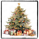 Christmas Tree Present Gifts Pattern Design
