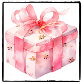 Pink Birthday Present Pattern Design