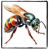 Watercolour Bee Pattern Design