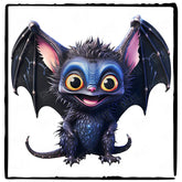 Black Gargoyle Bat Monster Kids Halloween Character Design