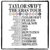Eras Tour List Taylor Swift Design